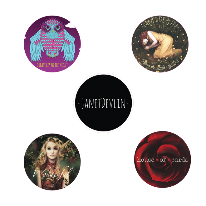 Janet Devlin Discography Sticker Pack